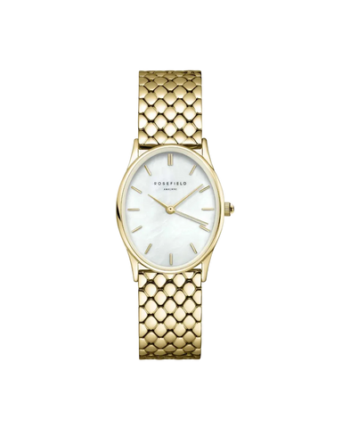 Rosefield Watches - The Oval White MOP Gold Bracelet