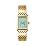 Rosefield Watch - Heirloom Mint Green Dial & Gold Link Strap