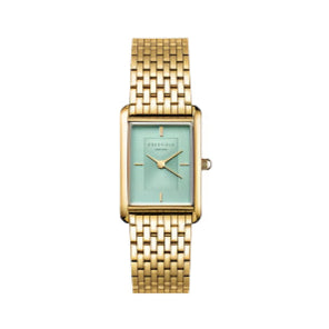 Rosefield Watch - Heirloom Mint Green Dial & Gold Link Strap