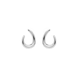 Najo - Baby Curl Stud Earrings Silver