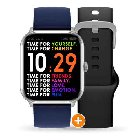 Ice Watch - Smart 1.0 Silver Watch & Comes With Black & Navy Band