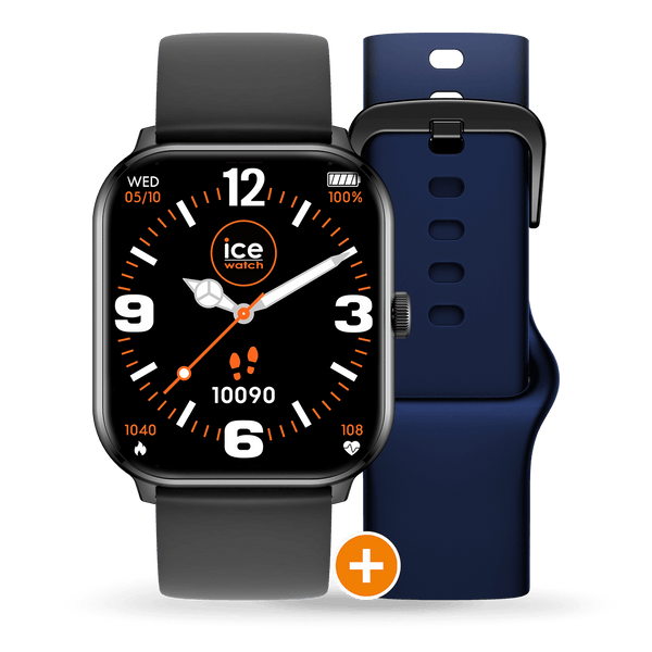 Ice Watch - Smart 1.0 Black, Comes With Black & Navy Straps