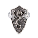 Nick Von K - Dragon Shield ring in Sterling Silver