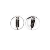 Nick Von K - Huia Feather Disc Studs