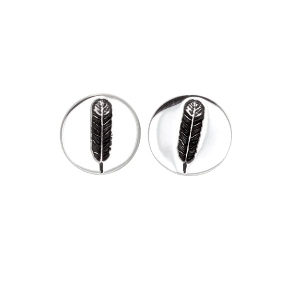 Nick Von K - Huia Feather Disc Studs