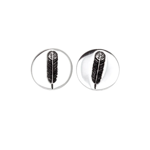Nick Von K - Huia Feather Disc Studs