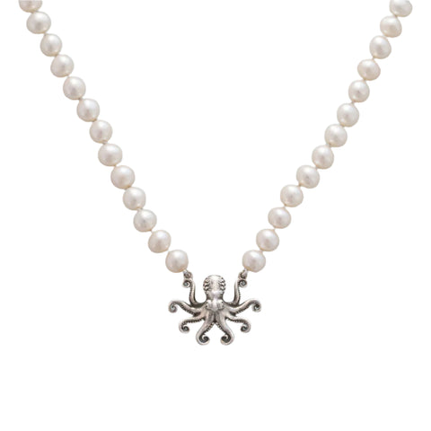 Nick Von K - Mini Kraken Octopus Pearl Necklace