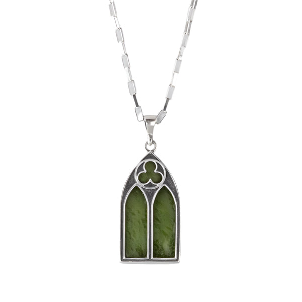 Nick Von K - Gothic Charm Pendant in Sterling Silver with Pounamu