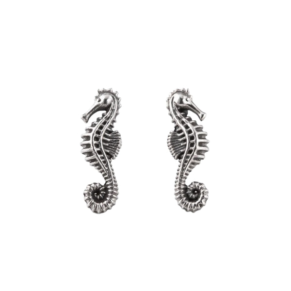 Nick Von K - Seahorse Stud Earrings in Sterling Silver