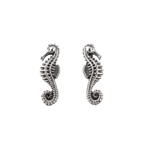 Nick Von K - Seahorse Stud Earrings in Sterling Silver