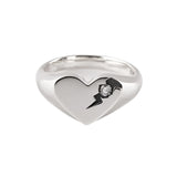 Nick Von K - Perfectly Flawed Heart Ring with Lab Diamond in Sterling Silver