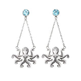 Nick Von K - Topaz Kraken Octopus Drop Studs