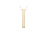 Brent Weatherall - 9ct Yellow Gold Hollow Vertical Rectangle Bar Necklace