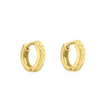 Brent Weatherall - 9ct Yellow Gold Solid Diamond Cut Pyramid Earrings