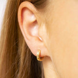 Brent Weatherall - 9ct Yellow Gold Solid Diamond Cut Pyramid Earrings