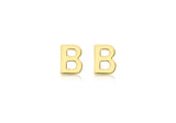 Brent Weatherall - 9ct yellow Gold Mini Initial Stud Earrings Pair