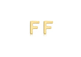 Brent Weatherall - 9ct yellow Gold Mini Initial Stud Earrings Pair