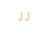Brent Weatherall - 9ct yellow Gold Mini Initial Stud Earrings Pair