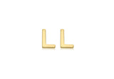 Brent Weatherall - 9ct yellow Gold Mini Initial Stud Earrings Pair