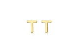 Brent Weatherall - 9ct yellow Gold Mini Initial Stud Earrings Pair