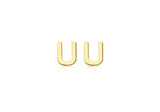 Brent Weatherall - 9ct yellow Gold Mini Initial Stud Earrings Pair