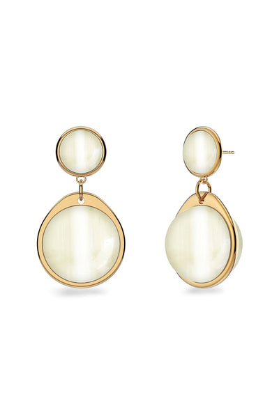 Edblad - Summit Earrings White Small Gold