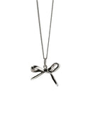Meadowlark - Bow Charm Necklace Silver