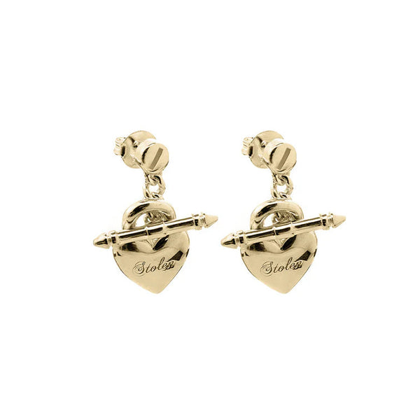 Stolen Girlfriends Club - Love Locket Fob Earrings Gold Plated