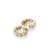 Stolen Girlfriends Club - Halo Cluster Earrings Rose Quartz Gold Plate