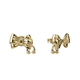 Stolen Girlfriends Club - Pierced Bow Earrings Gold Plated