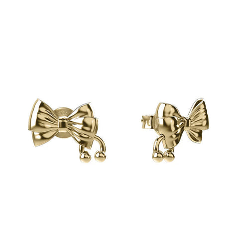 Stolen Girlfriends Club - Pierced Bow Earrings Gold Plated
