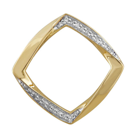 Brent Weatherall - 9ct Yellow Gold 0.04ct Diamond Pendant On A 9ct Yellow Gold 45cm Chain