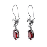Nick Von K - Salem Cat Garnet Drop Earrings