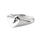 Nick Von K - Perfectly Flawed Heart Ring with Lab Diamond in Sterling Silver