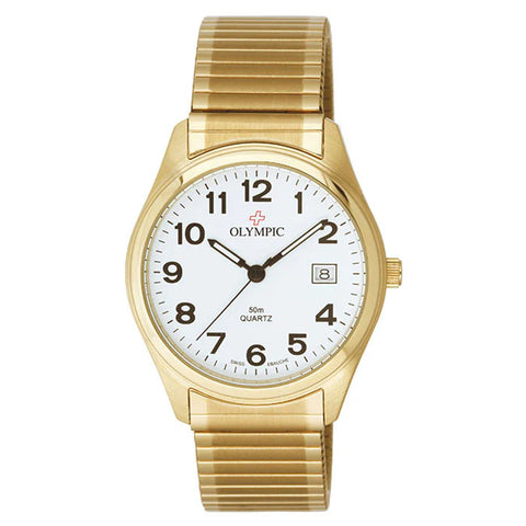 Olympic - Gold & White Expandable Watch