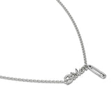 Stolen Girlfriends Club -  Sentimental Script Necklace Silver