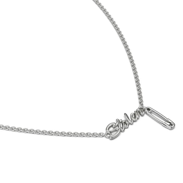 Stolen Girlfriends Club -  Sentimental Script Necklace Silver