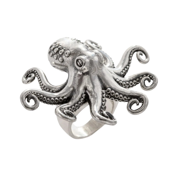 Nick Von K - Kraken Octopus ring in Sterling Silver