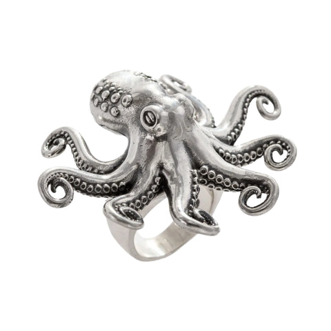 Nick Von K - Kraken Octopus ring in Sterling Silver
