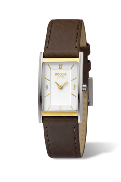 Boccia - Pure Titanium Two Tone Leather Strap Watch