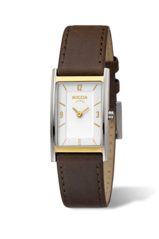 Boccia - Pure Titanium Two Tone Leather Strap Watch