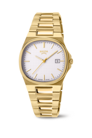 Boccia - Pure Titanium Gold Plated Sapphire Crystal Glass