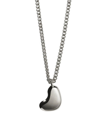 Meadowlark - Lava Heart Necklace Small Silver