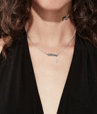 Stolen Girlfriends Club -  Sentimental Script Necklace Silver