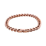 Cudworth - Ion Plated Rose Gold Stainless Steel Classic Curb-Link Chain Bracelet