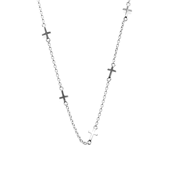 Stolen Girlfriends Club - Cross Choker Silver