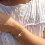 Fabuleux Vous - Silver Perle Aquamarine & Fresh Water Pearl Necklace