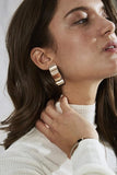 Rosefield Jewellery  - Lois Wave Charm Earrings Rose Gold