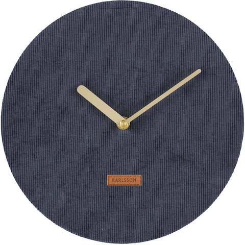 Karlsson - Retro Cord Clock Navy