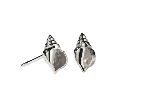 Meadowlark - Conch Stud Earrings Silver